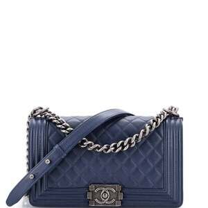 Chanel Boy Flap Bag Quilted Caviar Old #235166C46B